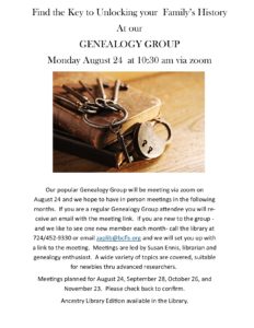 Genealogy Group at the Library!