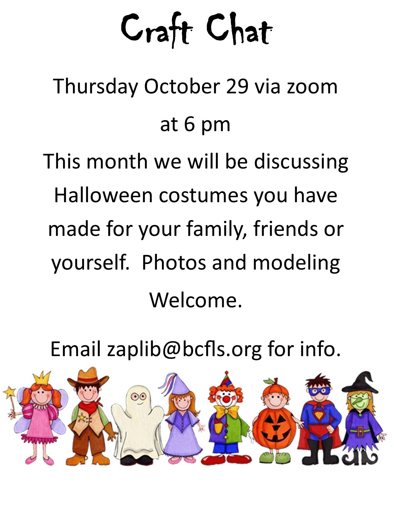 Halloween Craft Chat Zelienople Area Public Library