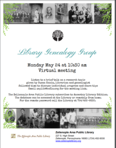May Genealogy Group Meeting