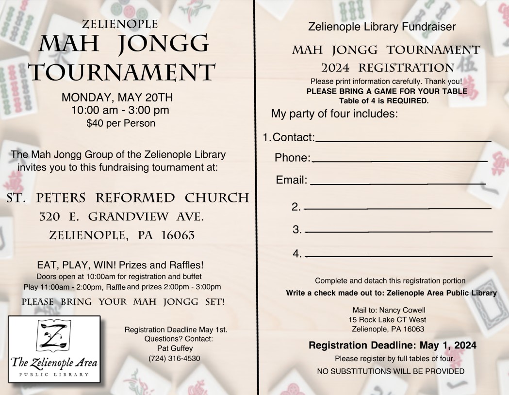 Mah Jongg Tournament!