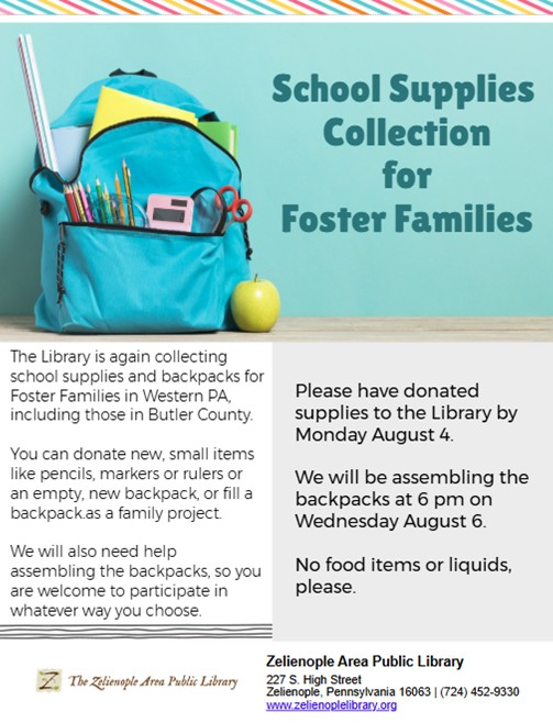 Backpacks for Foster Families Collection