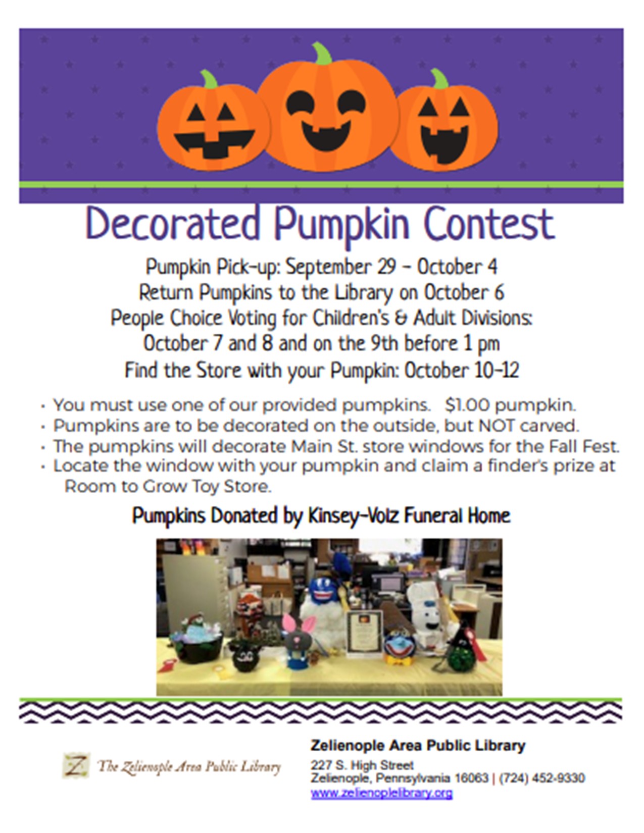 Decorated Pumpkin Contest