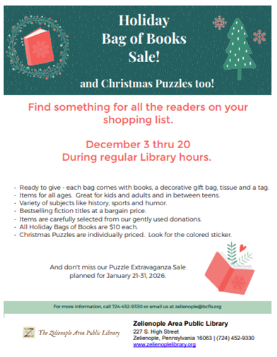 Holiday Bag Sale! And Christmas Puzzles Too!