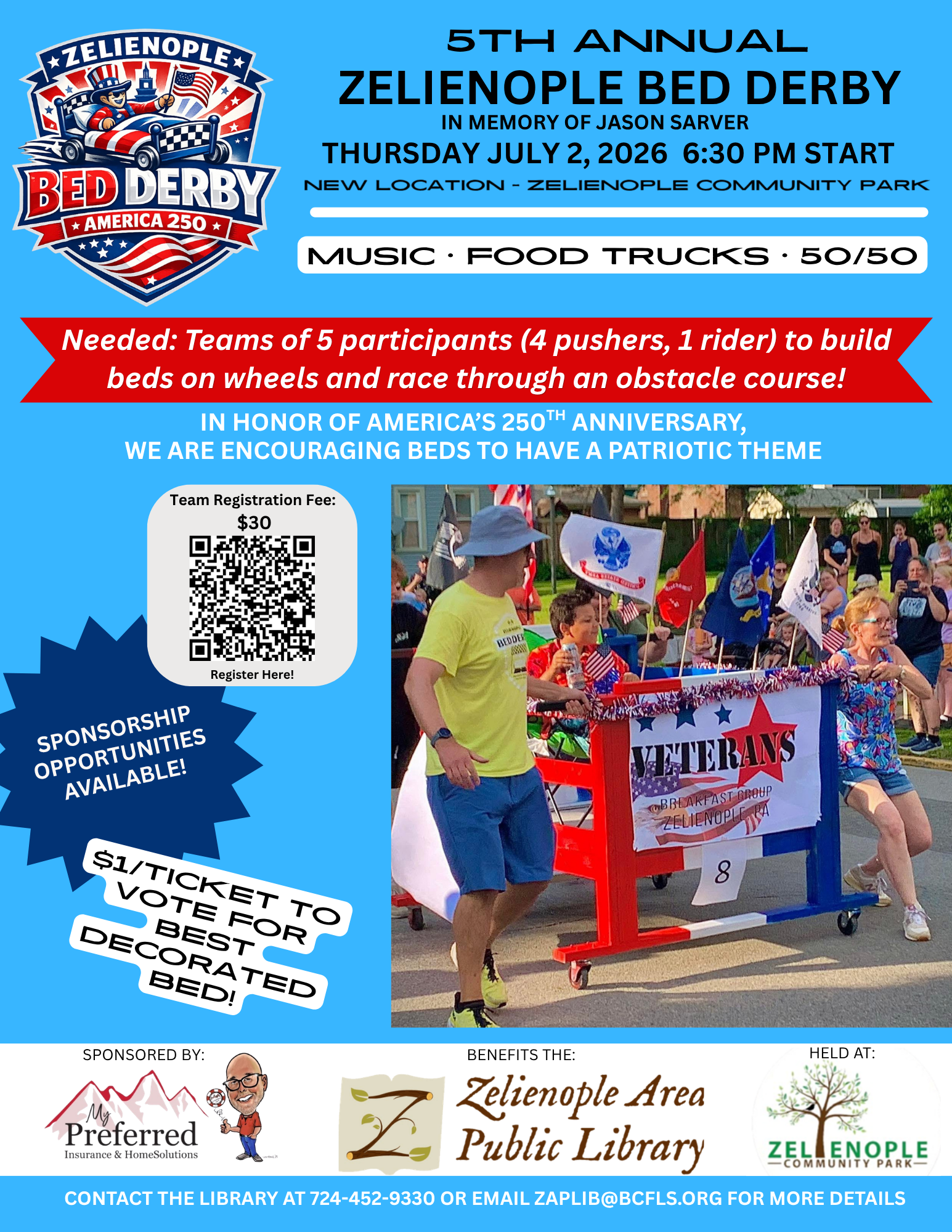 5th Annual Bed Derby in Memory of Jason Sarver