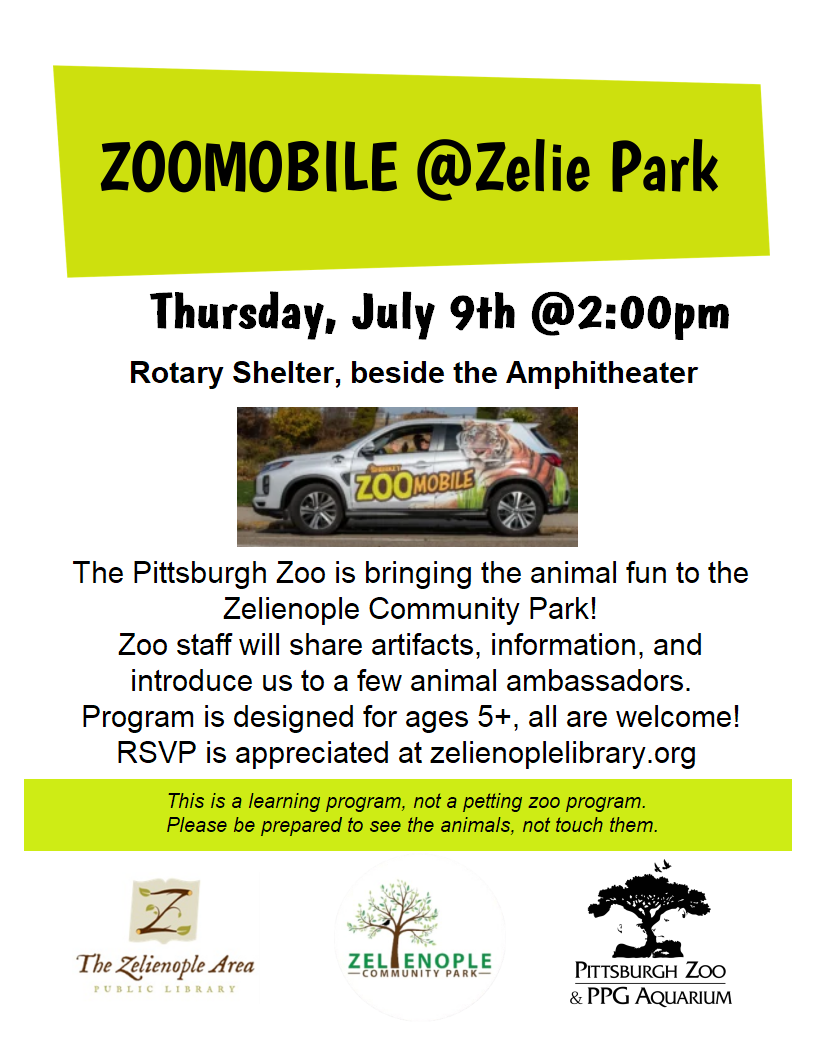 Zelienople Library Flyer for 