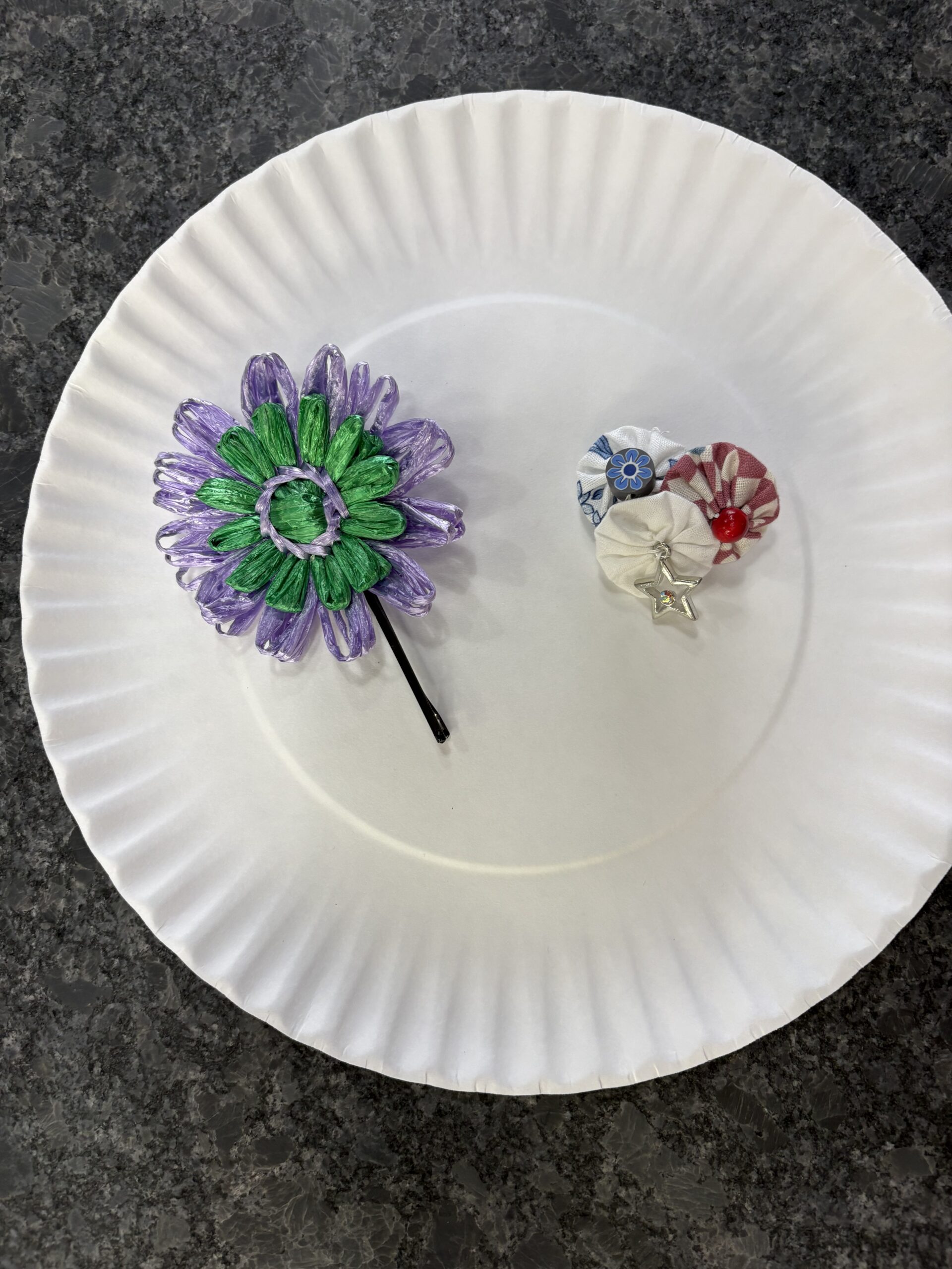 Slow Stitch Flower Pins