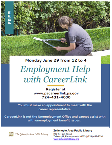 Job Assistance at the Library!