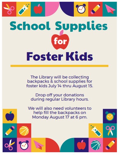 School Supplies for Foster Kids Drive