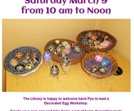 Zelienople Library A flyer for a decorated egg workshop.