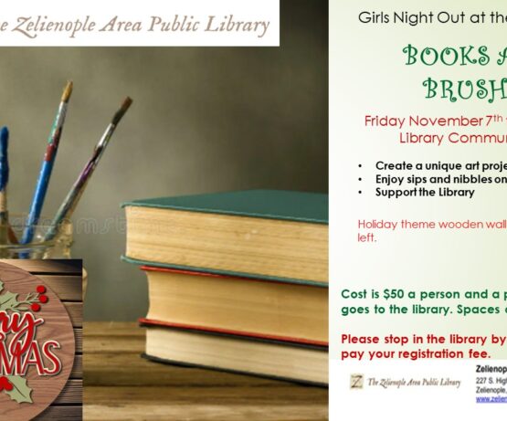 Zelienople Library A flyer for a library event titled 